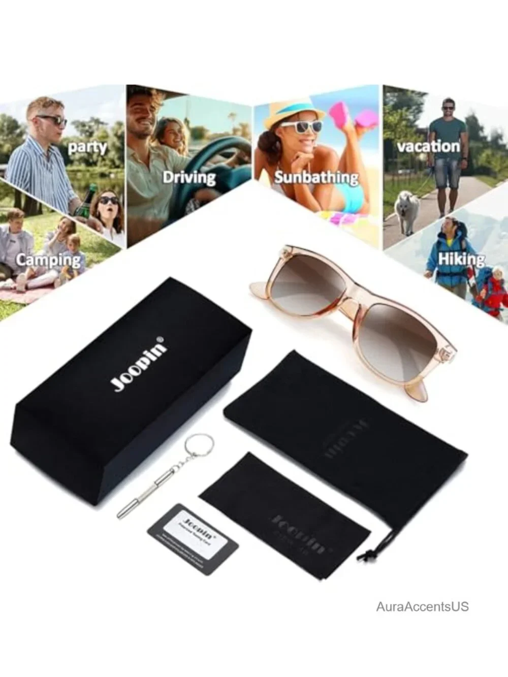 Polarized Square Sunglasses UV400 Anti-Glare Full Frame Oversized